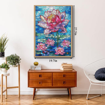 Buntglas -Lotus -Puzzle 1000 Stücke